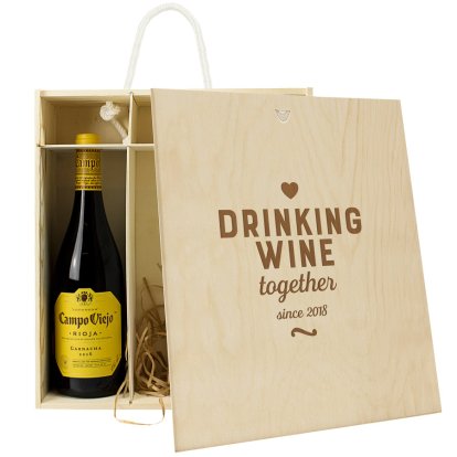Personalised 3 Bottle Wine Box - Together 