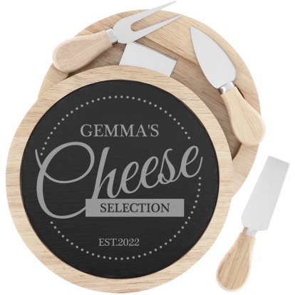 Personalised Luxury Cheeseboard Set - Cheese Selection
