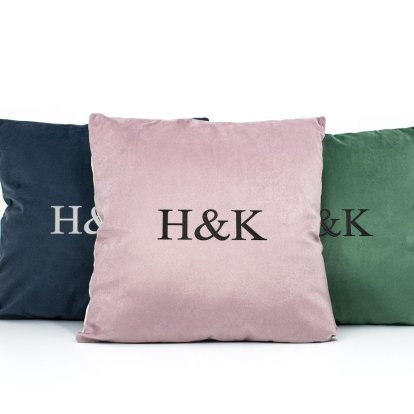 Personalised Luxury Cushions - Couples Initials Photo 7