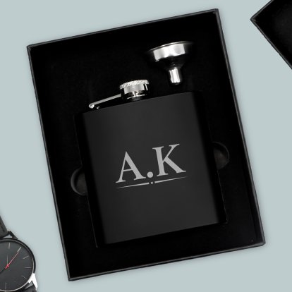 Personalised Luxury Initials Hip Flask 
