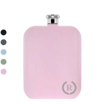 Personalised Luxury Pocket Hip Flask - Crest Initial