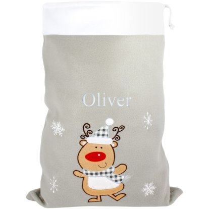 Personalised Luxury Reindeer Christmas Sack