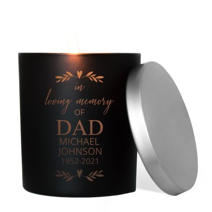 Personalised Memorial Candle with Lid