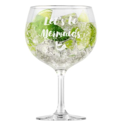 Personalised Mermaid Gin Glass