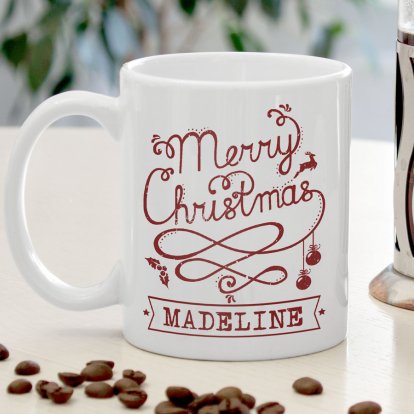 Personalised Merry Christmas Mug 