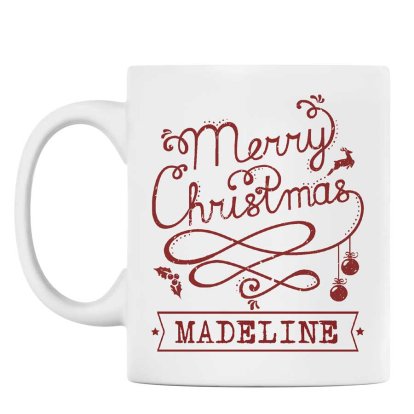 Personalised Merry Christmas Mug