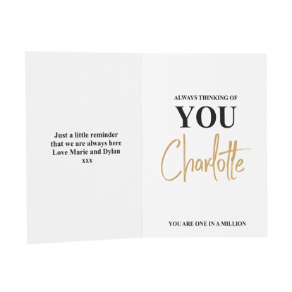 Personalised Message Card - Always Thinking of You