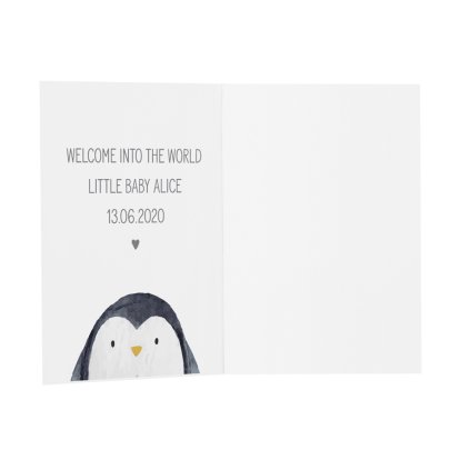Personalised Message Card - Baby Penguin