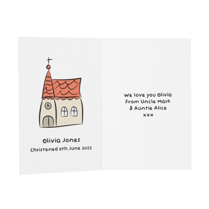 Personalised Message Card -  Church Design
