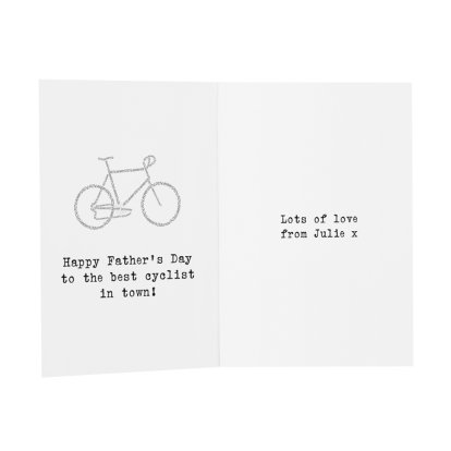 Personalised Message Card - Cyclist