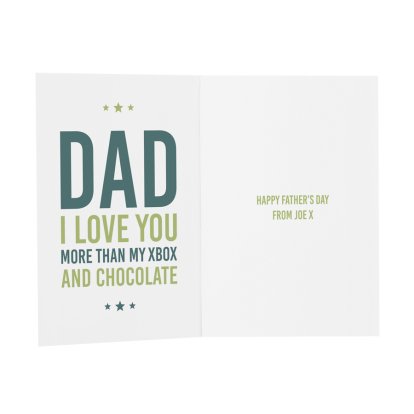 Personalised Message Card - Dad I Love You