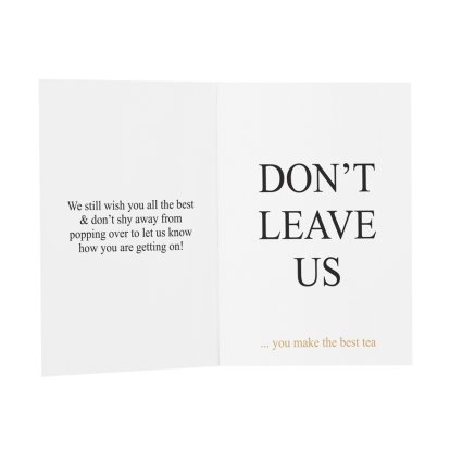 Personalised Message Card - Don't Leave