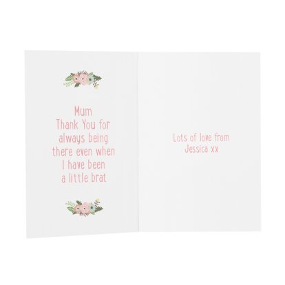 Personalised Message Card - Floral