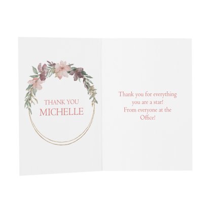 Personalised Message Card - Floral Wreath