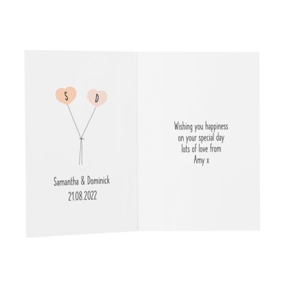 Personalised Message Card - Heart Balloons