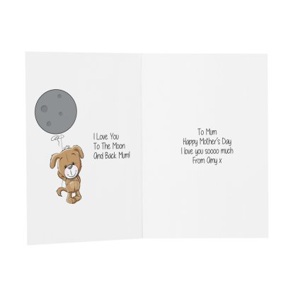 Personalised Message Card - I love You to the Moon & Back