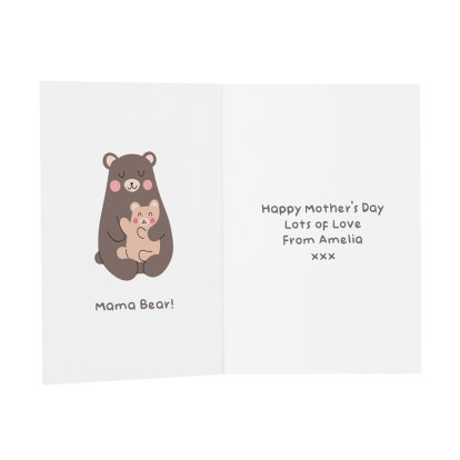 Personalised Message Card -  Mama Bear