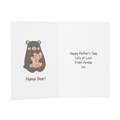 Personalised Message Card -  Mama Bear