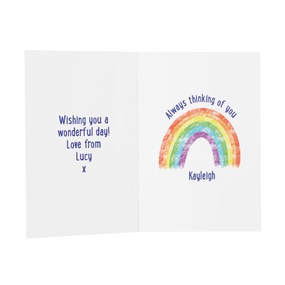 Personalised Message Card - Rainbow