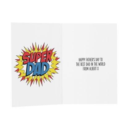 Personalised Message Card - Super Dad