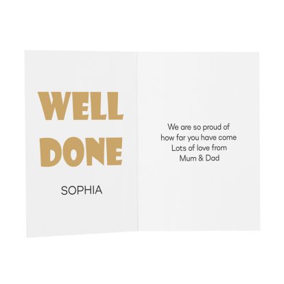 Personalised Message Card - Well Done