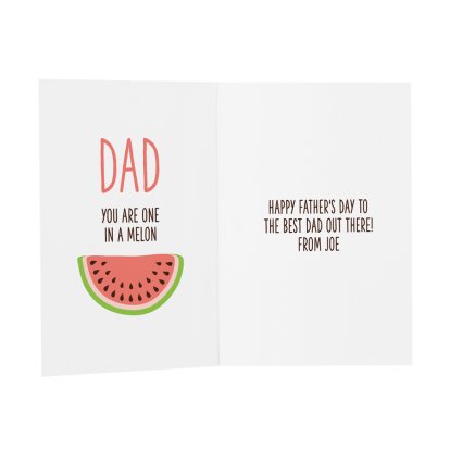 Personalised Message Card - You're One in a Melon