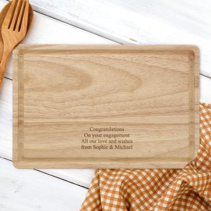 Personalised Message Rectangular Chopping Board 