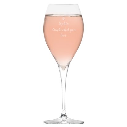 Personalised Message Royale Wine Glass