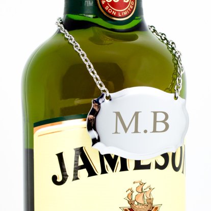 Personalised Metal Bottle / Decanter Label Tag Photo 5