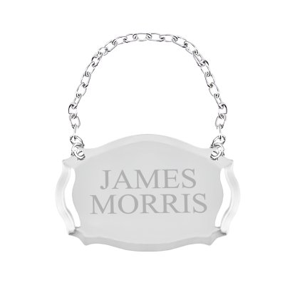 Personalised Metal Bottle / Decanter Neck Label Tag 