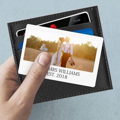 Personalised Metal Photo Upload Wallet or Purse Card