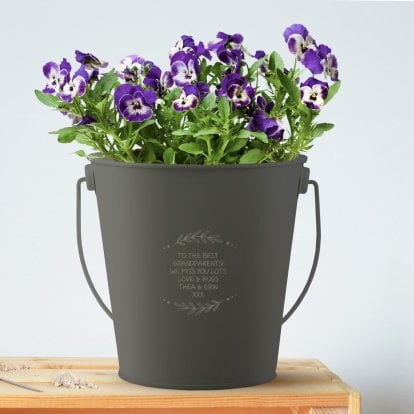 Personalised Metal Planter - Any Message
