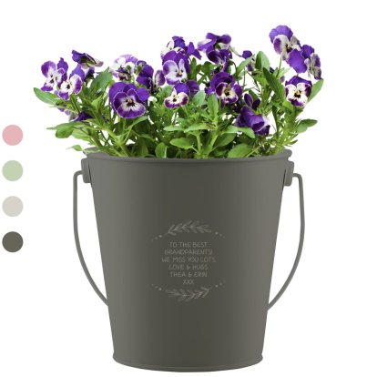 Personalised Metal Planter - Any Message