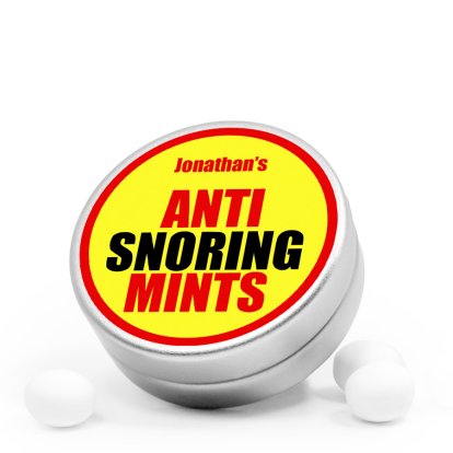Personalised Mint Tin - Anti Snoring Mints