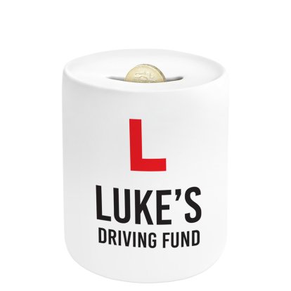 Personalised Money Box - Driving Fund
