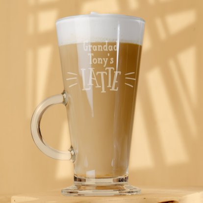 Personalised 'Morning Latte' Glass