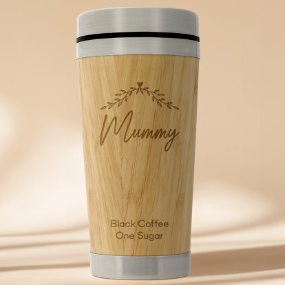 Personalised Mother's Day Bamboo Travel Mug
