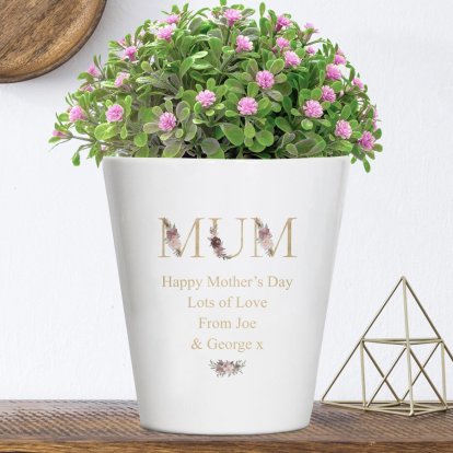 Personalised Mother's Day Ceramic Planter