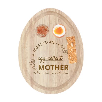 Personalised Mother's Day Egg Breakfast Board