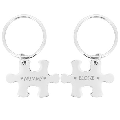 Personalised Mother's Day Jigsaw Keyring Set