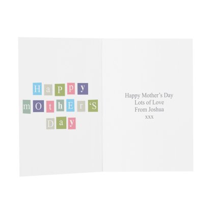 Personalised Mother's Day Message Card