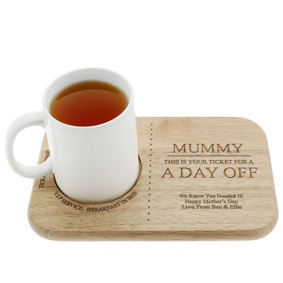 Personalised Mother's Day Tea & Biscuit Board