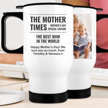 Personalised Mother's Day White Travel Mug