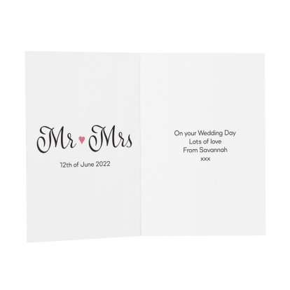Personalised Mr & Mrs Message Card