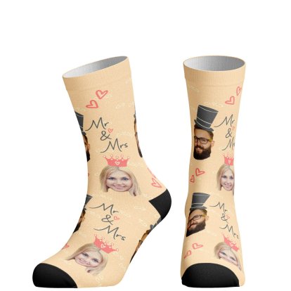 Personalised Mr & Mrs Photo Socks