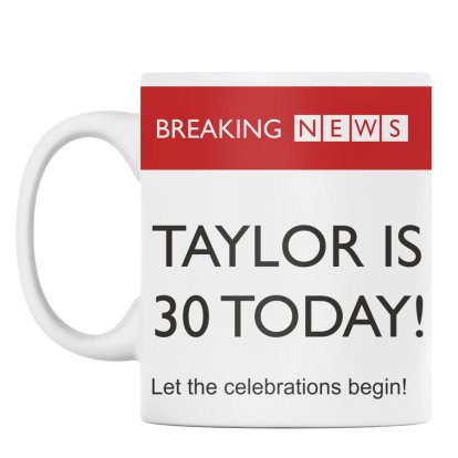 Personalised Mug -  Breaking News