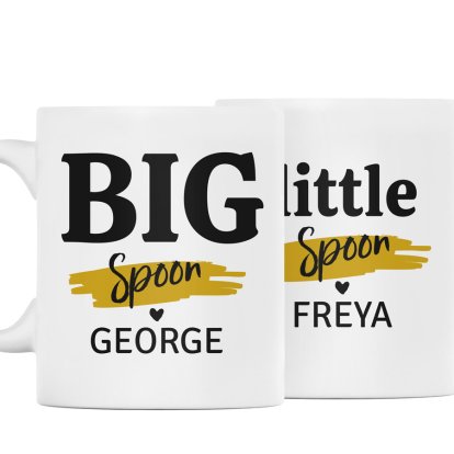 Personalised Mug Set - Big Spoon & Little Spoon