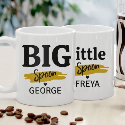 Personalised Mug Set - Big Spoon & Little Spoon Photo2