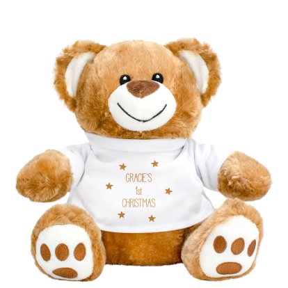 Personalised My First Christmas Teddy Bear