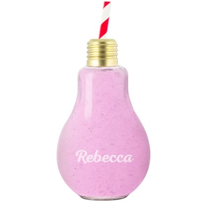 Personalised Name Light Bulb Glass